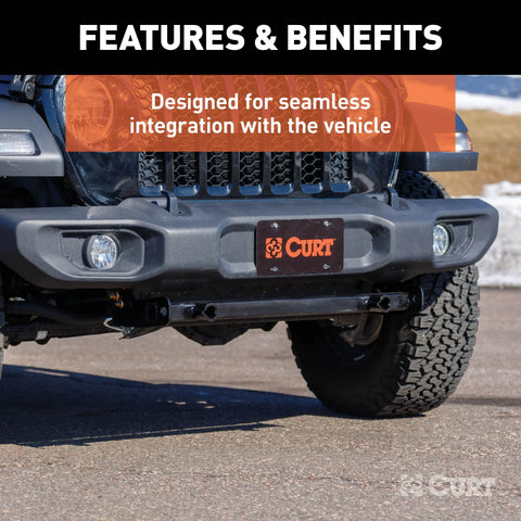 CURT 70129 - Custom Tow Bar Base Plate Select Jeep Gladiator JT