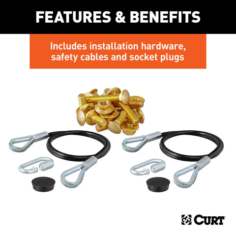 CURT 16075 Q20 5th Wheel Hitch, Select Nissan Titan XD, 8' Bed Puck System