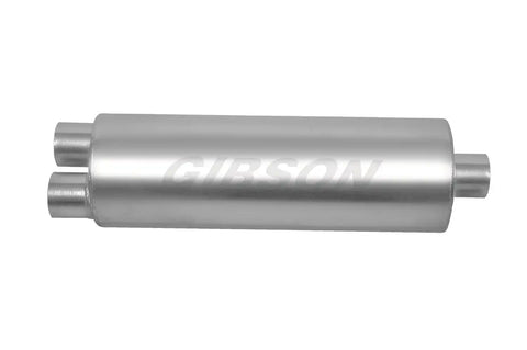 Gibson Performance Exhaust 758250S SFT Superflow Dual/Offset Round Muffler Stainless