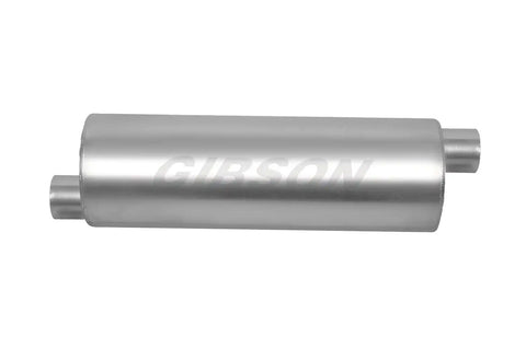 Gibson Performance Exhaust 788500S SFT Superflow Offset/Offset Round Muffler Stainless