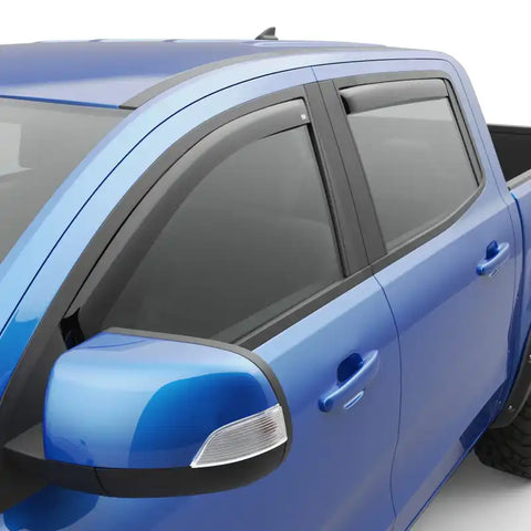 EGR 573551 - 19+ Ford Ranger Crew Cab In-Channel Window Visors - Dark Smoke - Set of 4