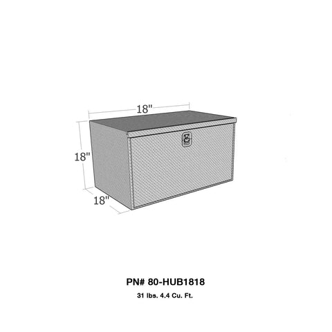 Westin 80-HUB1818 - Brute HD Under Body Tool Box Polished Aluminum 18 in. x Drop Down Door
