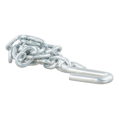 CURT 80020 - 27in. Safety Chain with 1 S-Hook (2000 lbs Clear Zinc)