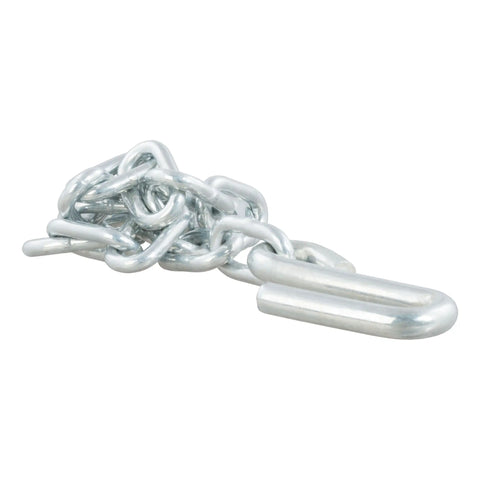 CURT 80040 - 27in. Safety Chain with 1 S-Hook (5000 lbs Clear Zinc)