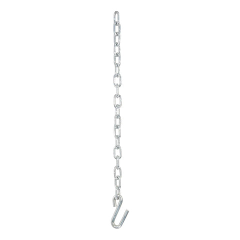 CURT 80040 - 27in. Safety Chain with 1 S-Hook (5000 lbs Clear Zinc)