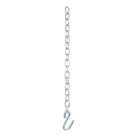 CURT 80300 - 27in. Safety Chain with 1 S-Hook (7000 lbs Clear Zinc)