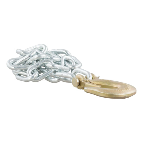 CURT 80302 - 35in. Safety Chain with 1 Clevis Hook (7800 lbs Clear Zinc)