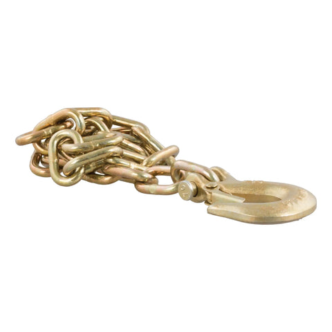 CURT 80303 - 35in. Safety Chain with 1 Clevis Hook (12600 lbs Yellow Zinc)