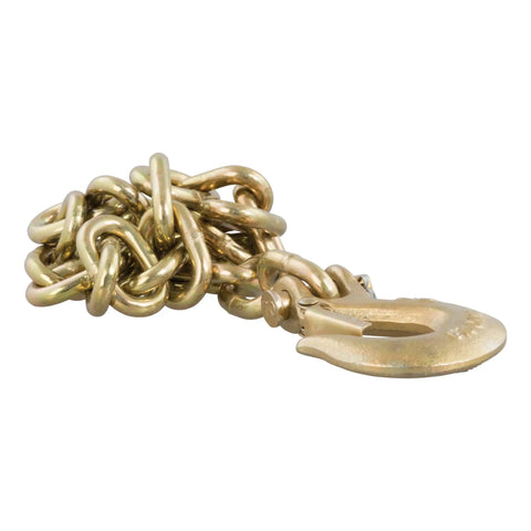 CURT 80304 - 35in. Safety Chain with 1 Clevis Hook (18800 lbs Yellow Zinc)