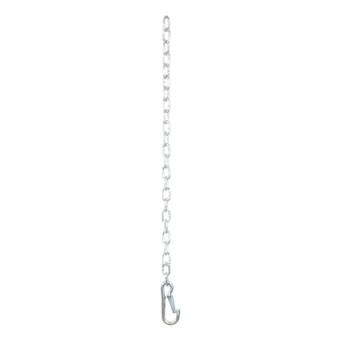CURT 80312 - 27in. Safety Chain with 1 Snap Hook (2000 lbs Clear Zinc)