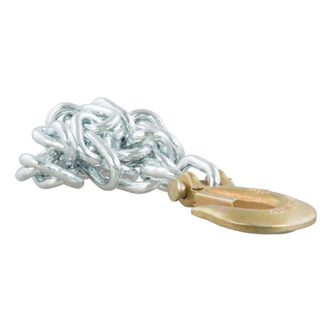 CURT 80314 - 35in. Safety Chain with 1 Clevis Hook (11700 lbs Clear Zinc)