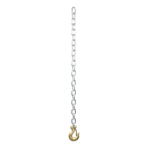 CURT 80314 - 35in. Safety Chain with 1 Clevis Hook (11700 lbs Clear Zinc)
