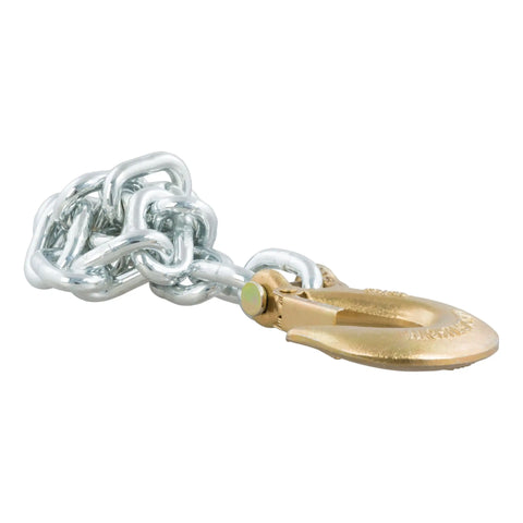 CURT 80315 - 35in. Safety Chain with 1 Clevis Hook (16200 lbs Yellow Zinc)