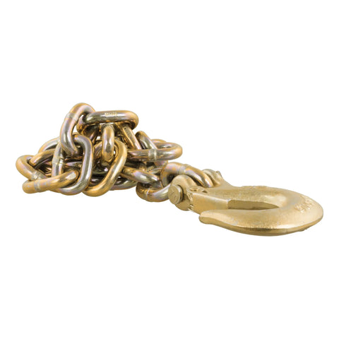 CURT 80316 - 35in. Safety Chain with 1 Clevis Hook (24000 lbs Yellow Zinc)