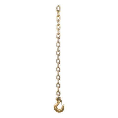 CURT 80316 - 35in. Safety Chain with 1 Clevis Hook (24000 lbs Yellow Zinc)