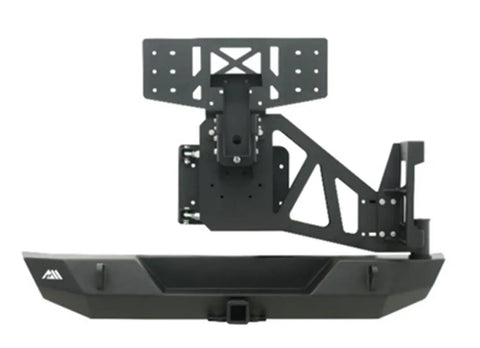 Paramount Automotive 81-10114 - 07-18 Jeep Wrangler JK Gen 3 Tire Carrier WITH Body Width Rear Bumper