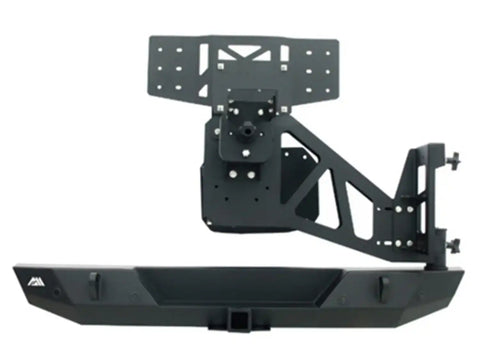 Paramount Automotive 81-20114 - 18-23 Jeep Wrangler JL Gen 3 Tire Carrier WITH Body Width Rear Bumper