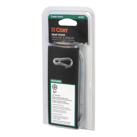 CURT 81261 - 3/8in. Snap Hook (2000 lbs Packaged)