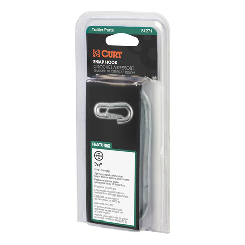 CURT 81271 - 7/16in. Snap Hook (5000 lbs Packaged)