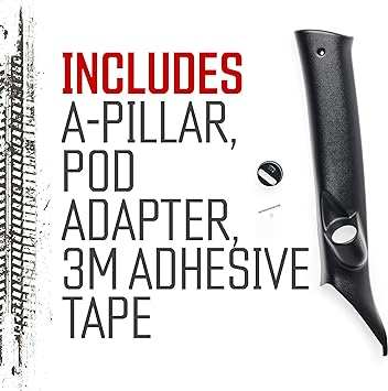 Bully Dog 33308 Custom A-pillar Mount, paintable, for GT with T-slot adapter GM