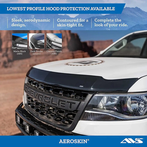 Auto Ventshade (AVS) 322196 - Aeroskin Hood Protector 2021-2023 Ford F-150 | Low Profile/Flush Smoke