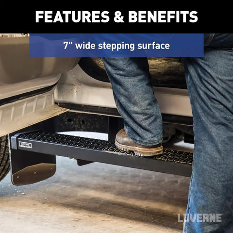 LUVERNE 415054-401446 - Grip Step 7 x 54 Black Aluminum Running Boards Select Silverado Sierra