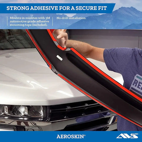 Auto Ventshade (AVS) 322196 - Aeroskin Hood Protector 2021-2023 Ford F-150 | Low Profile/Flush Smoke