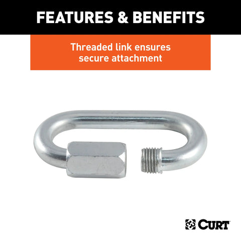 CURT 82933 - 3/8in. Quick Link (11000 lbs. Breaking Strength Packaged)