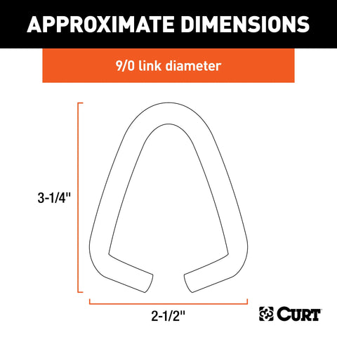 CURT 82940 - 9/0 Raw Steel Joining Link