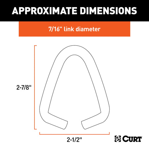 CURT 82944 - 7/16-Inch Zinc-Plated Steel Joining Link