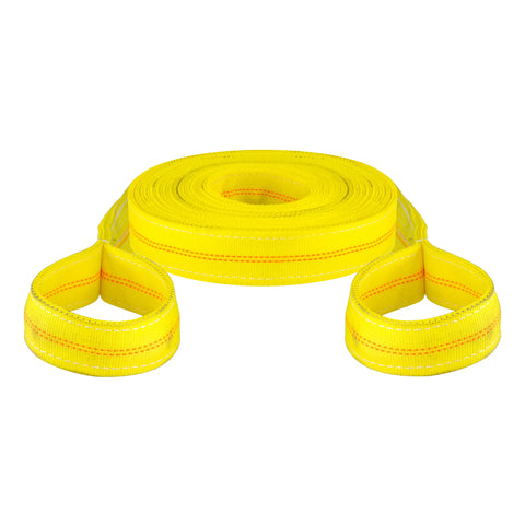 CURT 83066 - 30-Foot Yellow Nylon Recovery Tow Strap 18000 lbs Break Strength