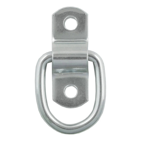 CURT 83730 - 1in. x 1-1/4in. Surface-Mounted Tie-Down D-Ring (1200 lbs Clear Zinc)