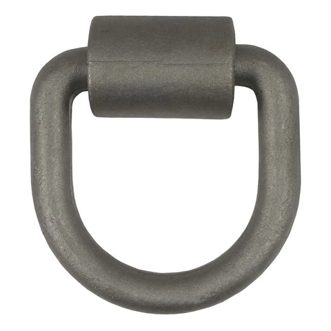 CURT 83750 - 3in.x 3in. Weld-On Tie-Down D-Ring (6100 lbs Raw Steel)