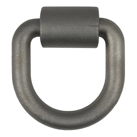 CURT 83760 - 3in.x 3in. Weld-On Tie-Down D-Ring (8833 lbs Raw Steel)