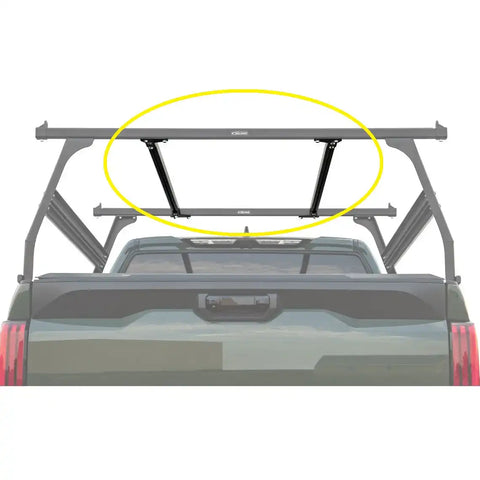 ADARAC F6070012 ADAGRID Truck Bed Rack Base Rail for 20-ON Jeep Gladiator 5' Box (Black)
