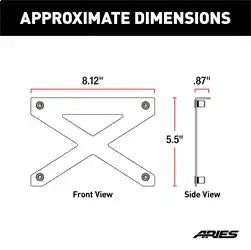 ARIES 85-0000 - Pro Series Grille Guard License Plate Bracket
