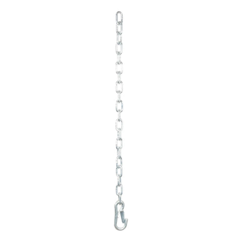 CURT 80313 - 27in. Safety Chain with 1 Snap Hook (5000 lbs Clear Zinc)