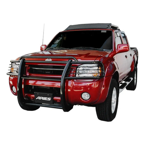 ARIES 9044 - 1-1/2-Inch Black Steel Grille Guard, No-Drill, Select Nissan Frontier