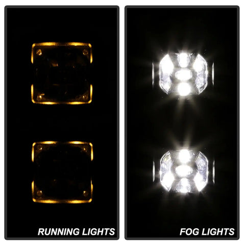 Spyder Auto 9045424 Full LED Fog Lights- Clear -