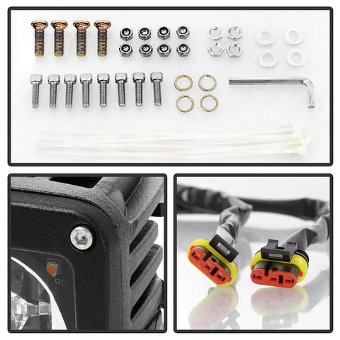 Spyder Auto 9045424 Full LED Fog Lights- Clear -