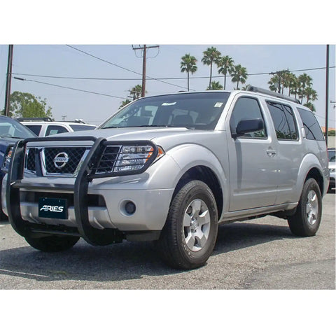 ARIES 9047 - Black Steel Grille Guard, Select Nissan Frontier, Pathfinder