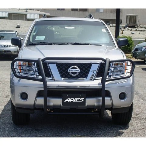 ARIES 9047 - Black Steel Grille Guard, Select Nissan Frontier, Pathfinder