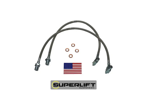 Superlift 91340 Bullet Proof Brake Hose - Front 71-78 GM PU/Blazer/Suburban w/ 4-6 Lift