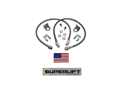 Superlift 91415 Bulletproof Brake Hose - Front 1982-86 Jeep CJ with 2-4 inch Lift Kit