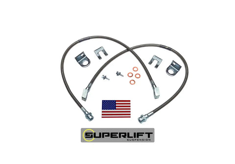 Superlift 91440 Bulletproof Brake Hose - Front 90-95 Wrangler YJ w/ 3-5 Lift