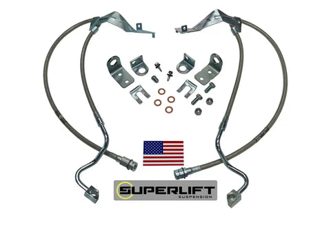 Superlift 91520 Bulletproof Brake Hose - Front 05-07 F-250/F350 w/ 4-8 Lift
