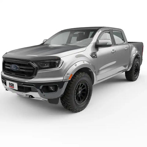 EGR 793554-UX - 19-22 Ford Ranger Painted To Code Ingot Traditional Bolt-On Look Fender Flares Silver Set Of 4
