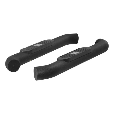 ARIES AL231008 - Big Step 4 Black Aluminum Round Side Bars, Select Jeep Wrangler JK