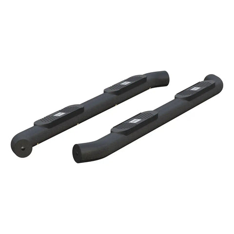 ARIES AL234053 - Big Step 4 Black Aluminum Round Side Bars, Select Silverado, Sierra Crew