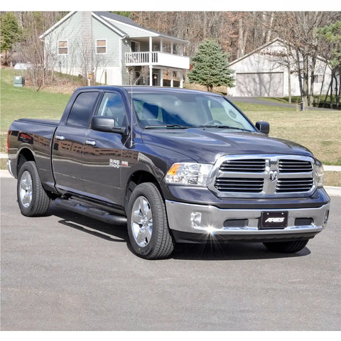 ARIES AL235041 - Big Step 4 Black Aluminum Round Side Bars, Select Dodge, Ram 1500, 2500, 3500